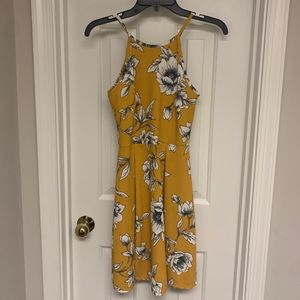yellow floral dress